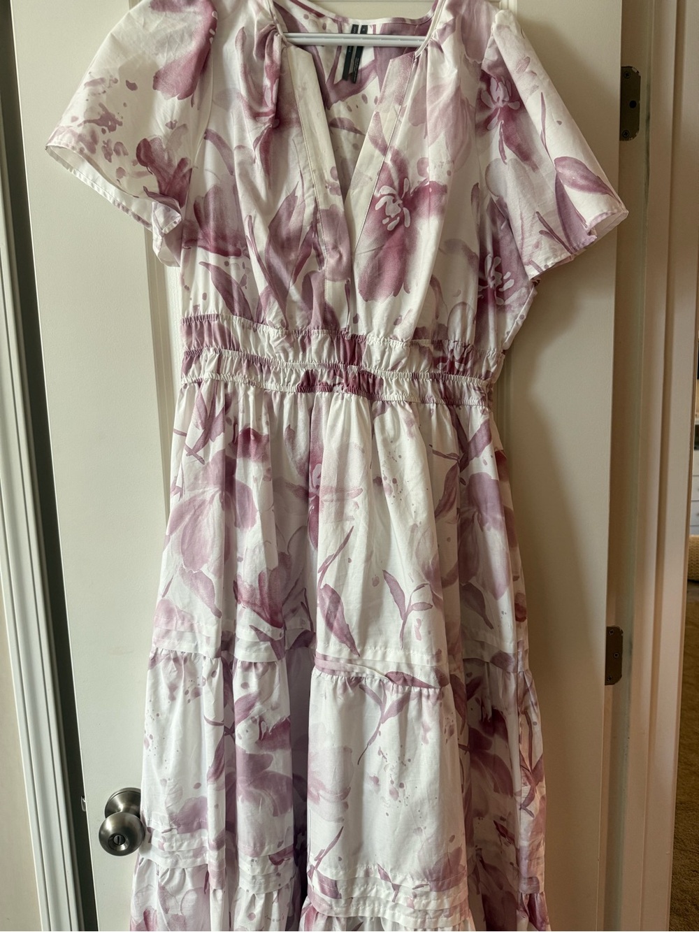 Anthropologie Somerset Dress with Dusty Pink Floral Print